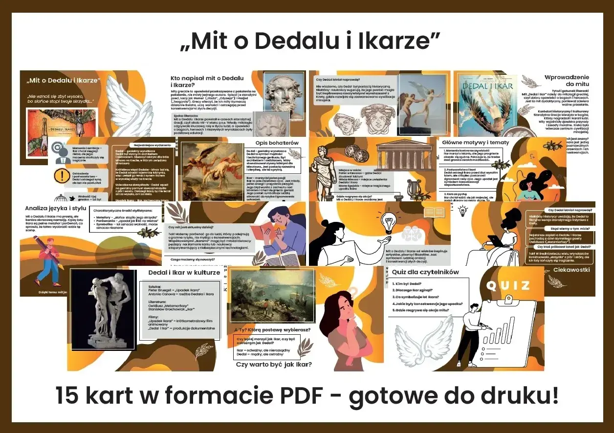 Mit o Dedalu i Ikarze: opowieść o marzeniach, buncie i konsekwencjach. Skrzydła z wosku i piór, słońce i tragiczny upadek.